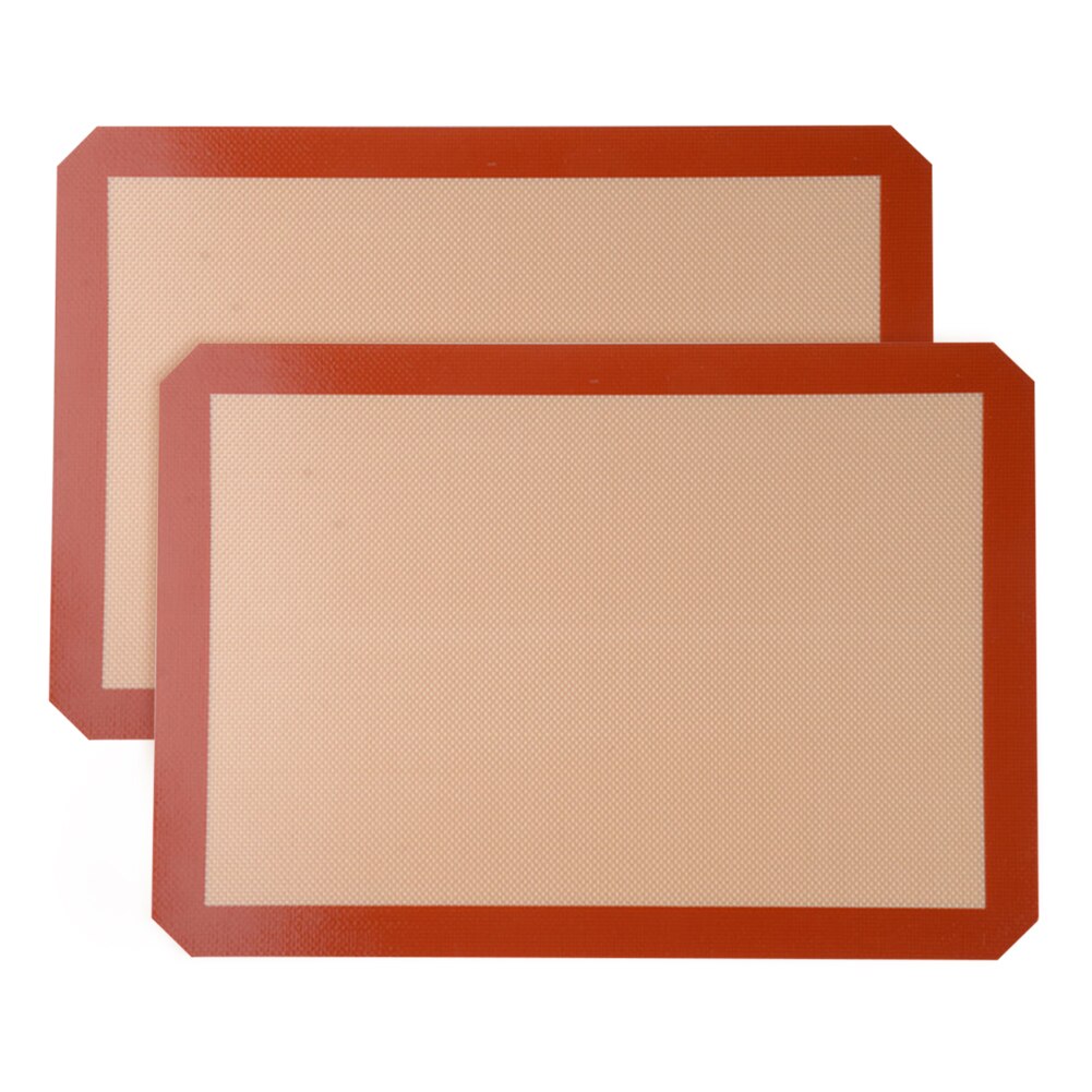 2pcs Silicone Non-Stick Baking Mat Dough Pastry Cake Bakeware Pad Kitchen Tools Pastry Mat Tool Nonstick Baking Pad: 2pcs