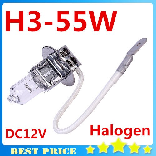 2x h3 halogen xenon bil lyspære lampe bil lys pærer  h3 12v 55w fabrikk pris bil styling parkering