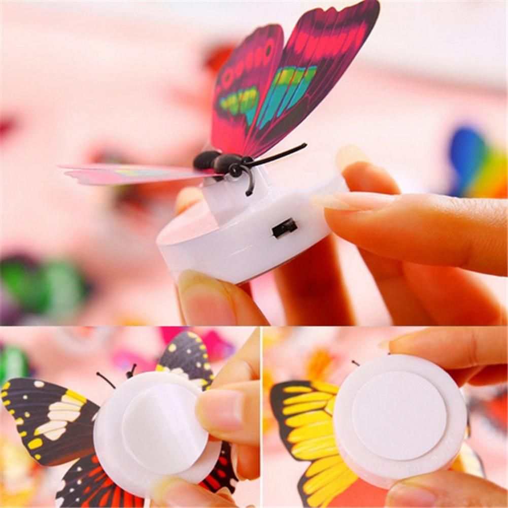 6 sztuk doprowadziło 3D motyl naklejki ścienne lampka nocna świecące naklejki ścienne dekoracyjne naklejki Dom biurko dekoracje ścienne losowy kolor