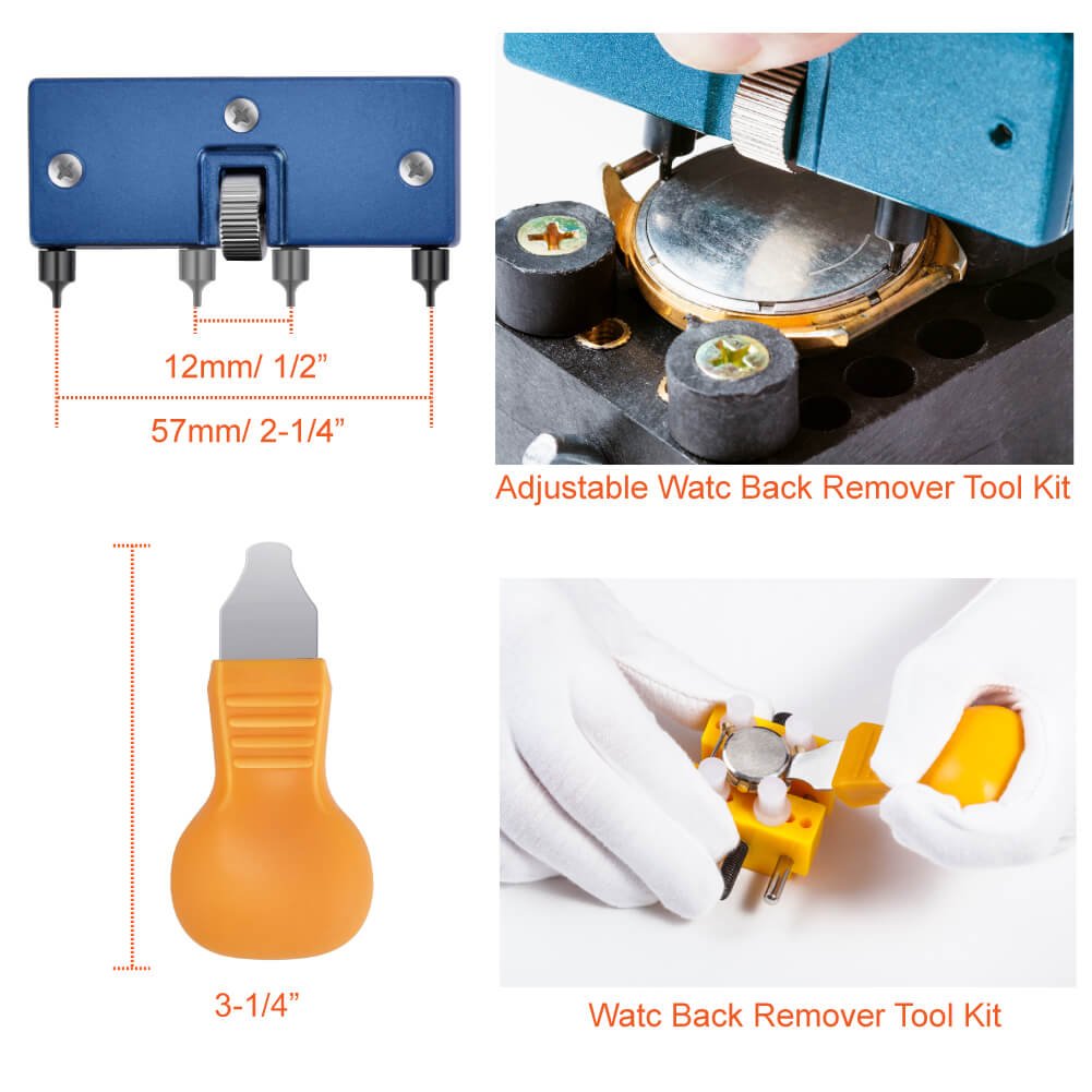 16Pcs Watch Press Tool With Watch Battery Replacement Tool Kit And Fitting Dies For Watch Back Remover Closer Repair And Battery