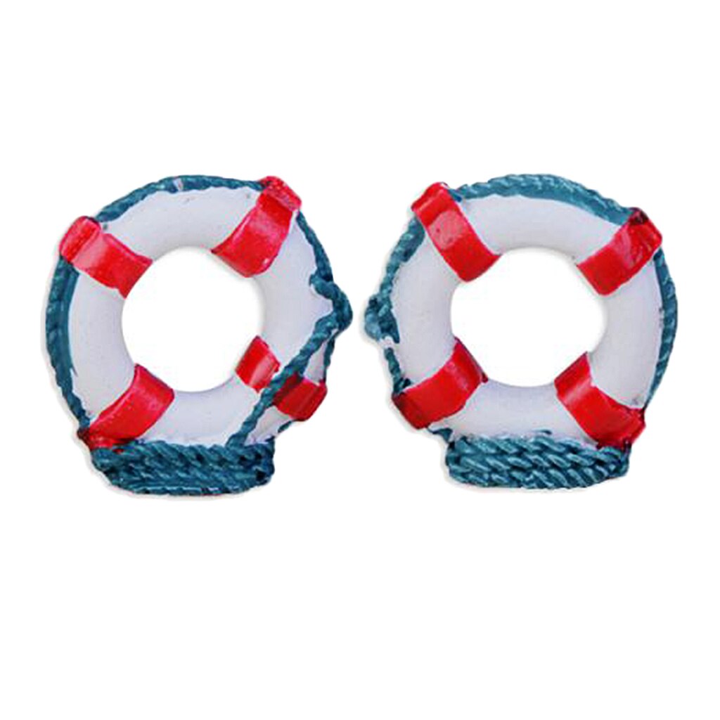 2Pcs Mediterrane Stijl Decoratieve Reddingsboei Thuis Marine Beach Decor