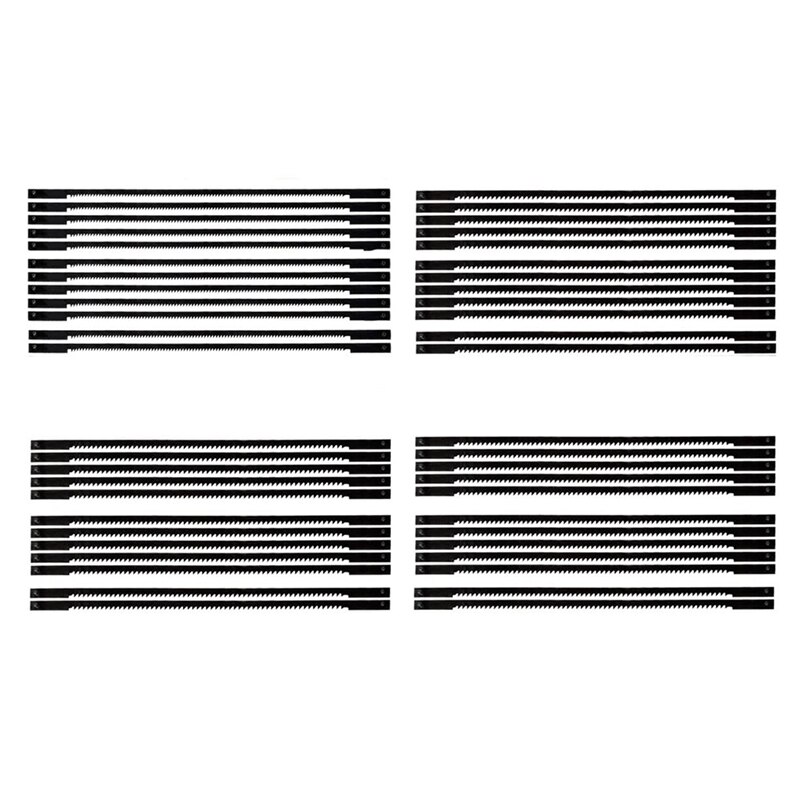 Pin End Scroll Saw Blade Assortment (48 Pack, 12PCS Each 10TPI, 15TPI, 18TPI, 24TPI)