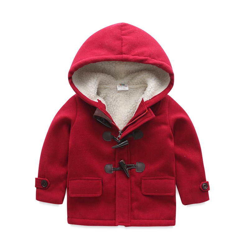 Baby Winter Kleding Knop Jas Winter Kleding Koreaanse Stijl Jongen Kleding Fluwelen Gewatteerde Verdikte Jas