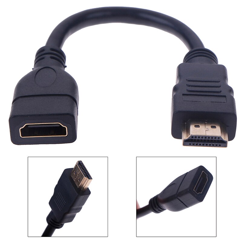 1Pc 15Cm/30Cm Hdmi-Compatibel Man-vrouw Verlengkabel Hdmi-Compatibel protector Extender Cord