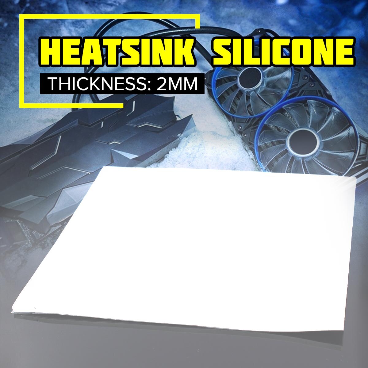 100x100 x2mm GPU CPU Kühlkörper Kühl Leitfähige Silikon Pad Thermische Pad Leitfähigen Silikon Pad Für PC