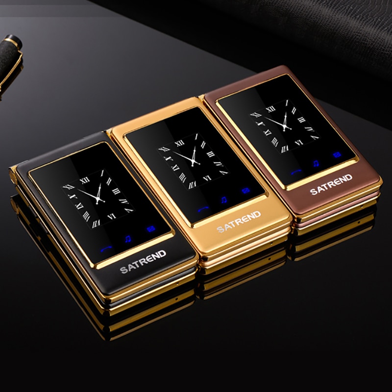 Flip dual screen 3.0&quot; original flip russian keyboard senior touch mobile phone Phone Elder clamshell Cell phones H-mobile
