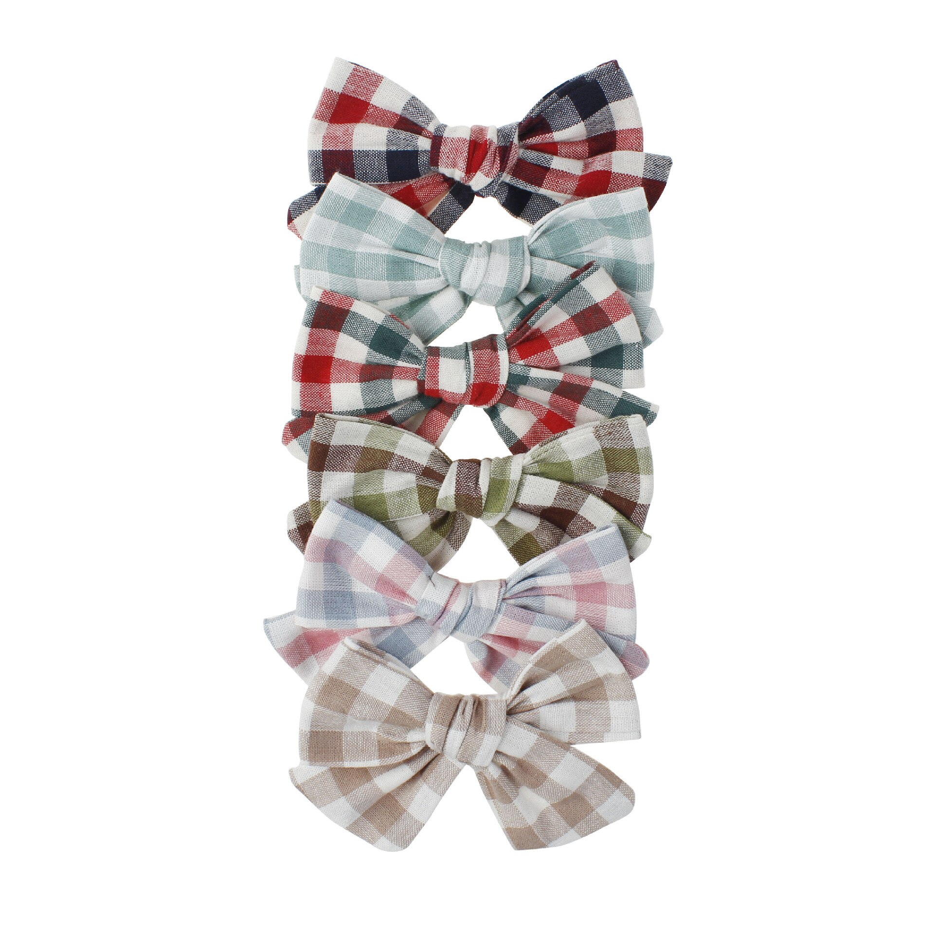 Pinzas para el pelo para niña, accesorios para el cabello de primavera, lazos de algodón para niña, horquilla, pasador de princesa, 6 unids/set por juego: 8