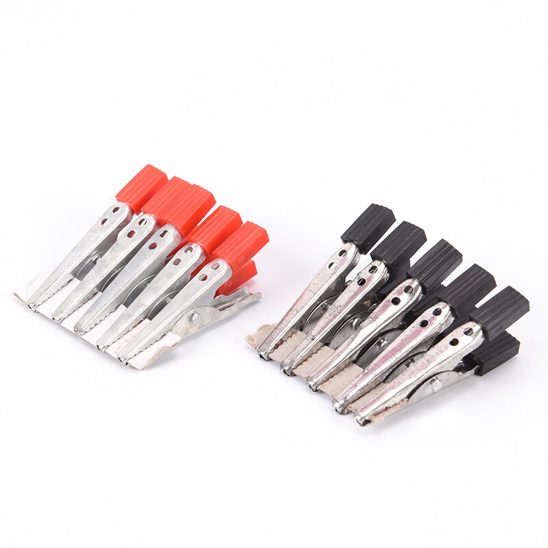 10 Pieces Insulated Crocodile Clips Plastic Handle Cable Lead Testing Metal Alligator Clips Clamps