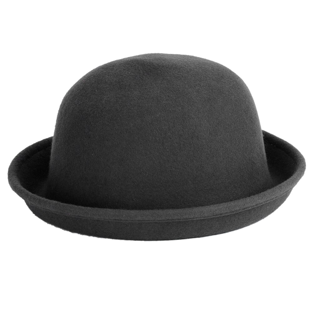 Moda retro filcowy kapelusz kobiety wełniany fedora meloniki kapelusz czapka dla pań dziewczyny zimowa, jesienna zwykły okrągły kapelusz