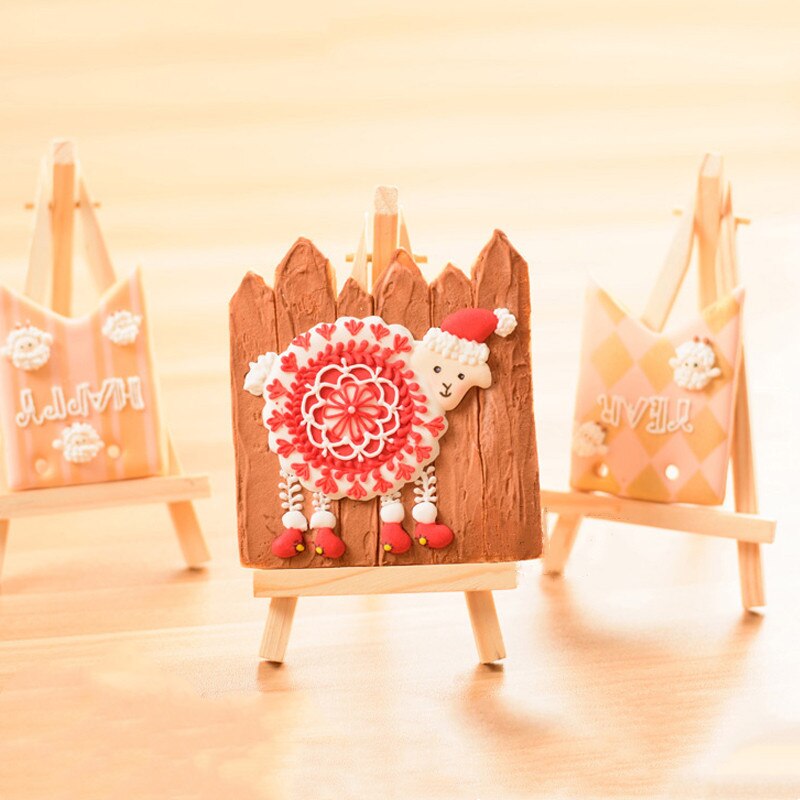 1pcs Cookie Stand Foldable Wooden Dessert Stand Cookie Display Stand Biscuit Holder Party Supplies Cake Tools