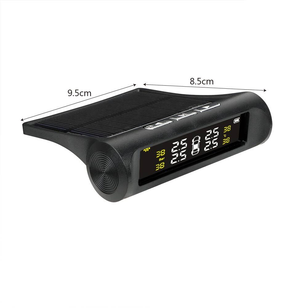 FORAUTO Smart Car TPMS système de surveillance de la pression des pneus énergie solaire affichage LCD numérique systèmes d'alarme de sécurité automatique pression des pneus