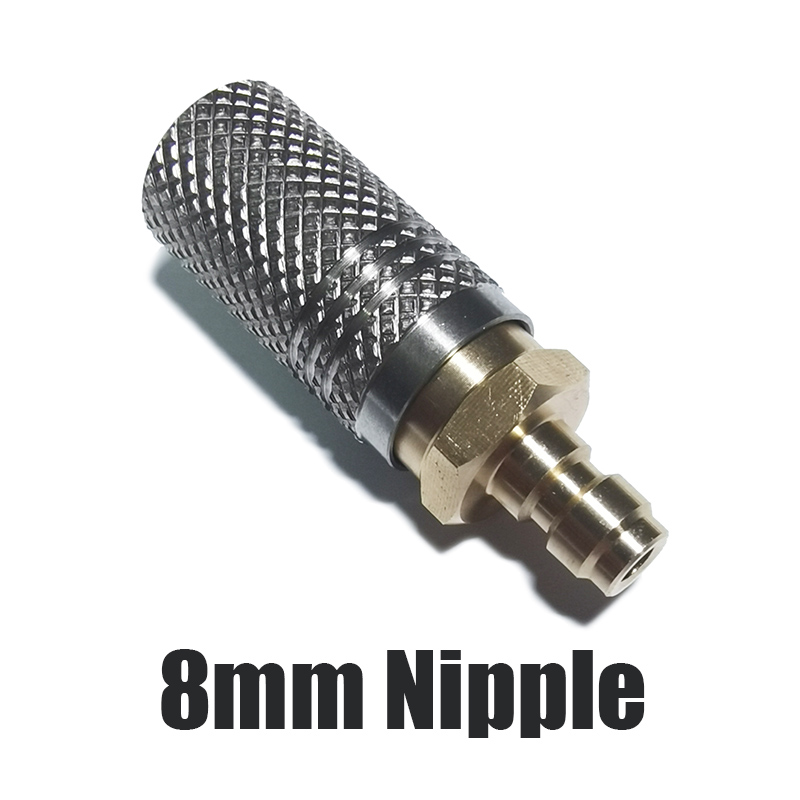 Presa adattatore a sgancio rapido per ricarica morbida HPA ad aria estesa 1/8BSPP(G1/8) Accessori per capezzoli maschi da 8 mm: Di Colore Giallo chiaro
