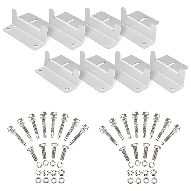 Solar Panel Mounting Z Bracket Mounts,Solar Panel Roof Mounting Kit with Nuts and Bolts: Default Title