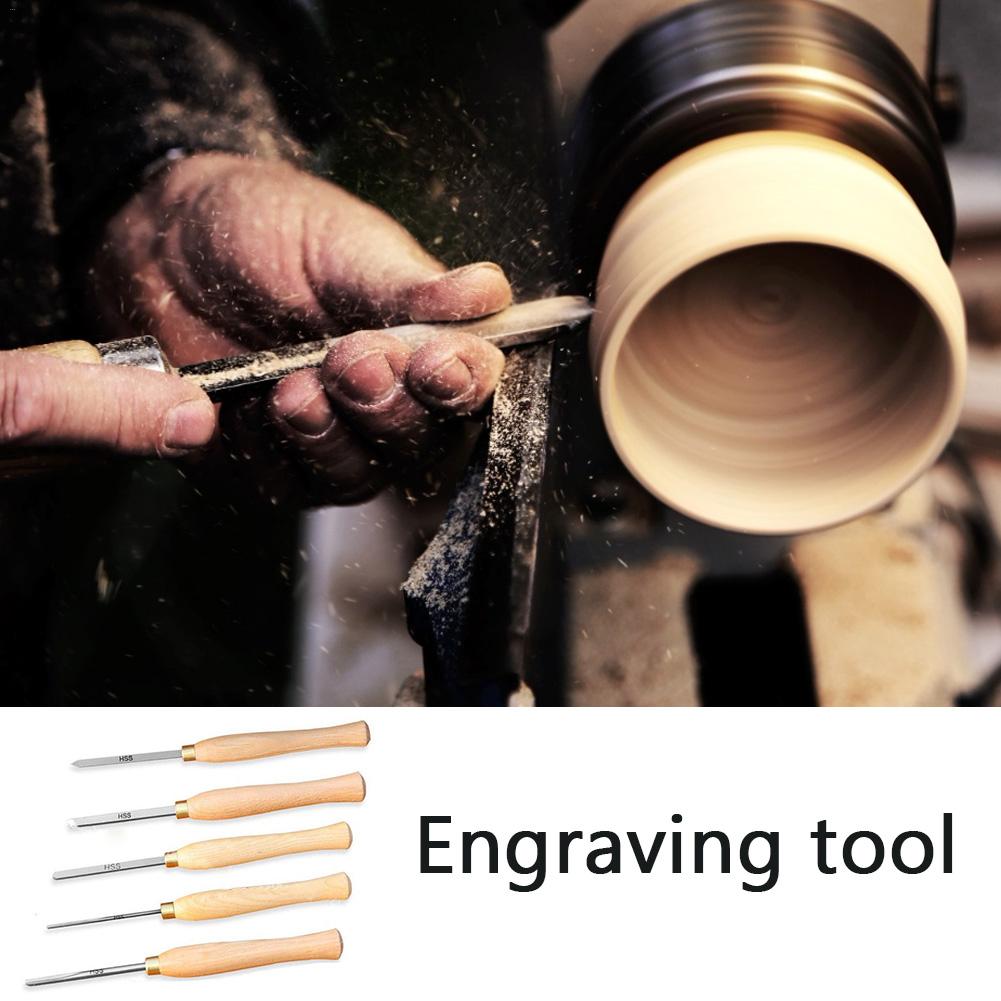5 Stks/set Hss Draaibank Beitel Set Houtbewerking Graveren Gereedschap Diy Draaibank Houtsnijwerk Beitel Houtbewerking Draaibank Mes