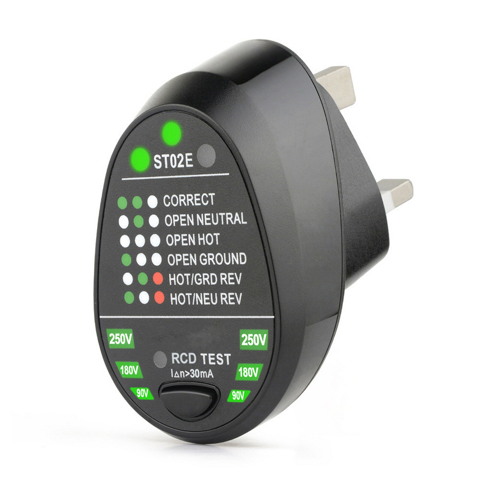 Socket Tester Power Polarity Test Phase Detector Leakage Switch Tester US/EU/UK Plug