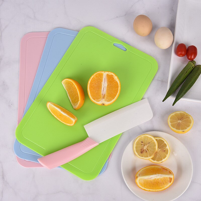 1 Plastic Snijplank Tafel Mat Anti Slip Ultra Dunne Snijden Groente En Fruit Board Baby Aanvullende Voedsel Snijplank