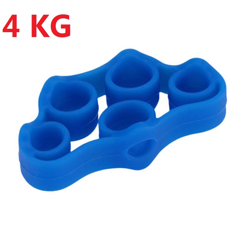 Silicone dedo mão gripper resistência bandas dedo aperto mão pulso maca dedo expansor exercício força trainer: Céu Azul