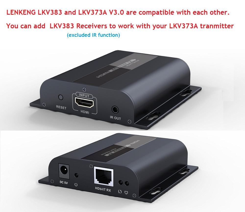 Hdbitt Hdmi Extender LKV383 Tot 120M Tcp/Ip Hdmi Extender Ir Versterker Over Cat5e/6 Ethernet Kabel (werken Als Utp Splitter)