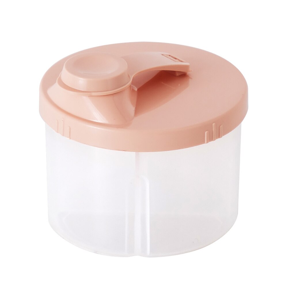 Baby Milk Powder Dispenser with Lid Portable Formula Milk Storage Containers Snack Box for Toddler Essentials Cereal Holder: Orange Pink