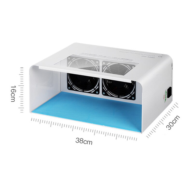 FONLYU With UV Light Lamp Dust Free Room Work Table For Film Cutting Machine Hydrogel Film Laminating Mobile Phone Repair Tool: UK220v White Small