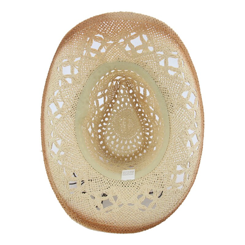 sun hats western cowboy panama wide brim with band belted straw hats natural raffia summer luxury weave handmade men women hats