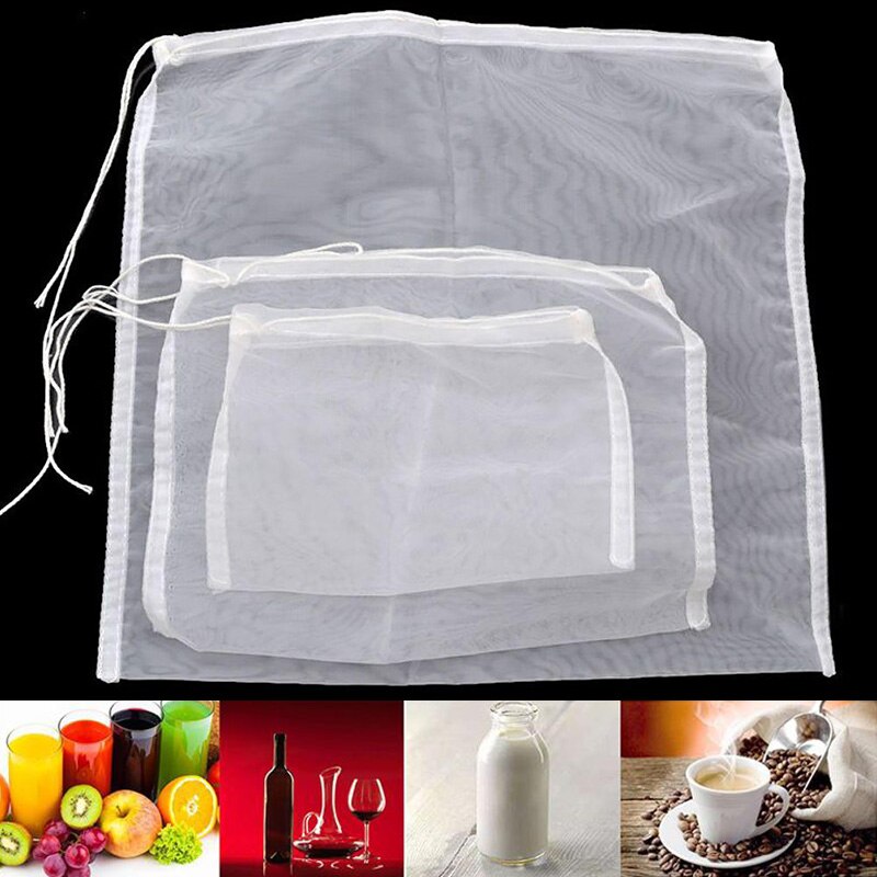 Filet filtrant en Nylon de alimentaire, 100 pièces, filtre de Filtration pour thé, lait, café, huile, maille, sacs en tissu de cuisine, outil en maille