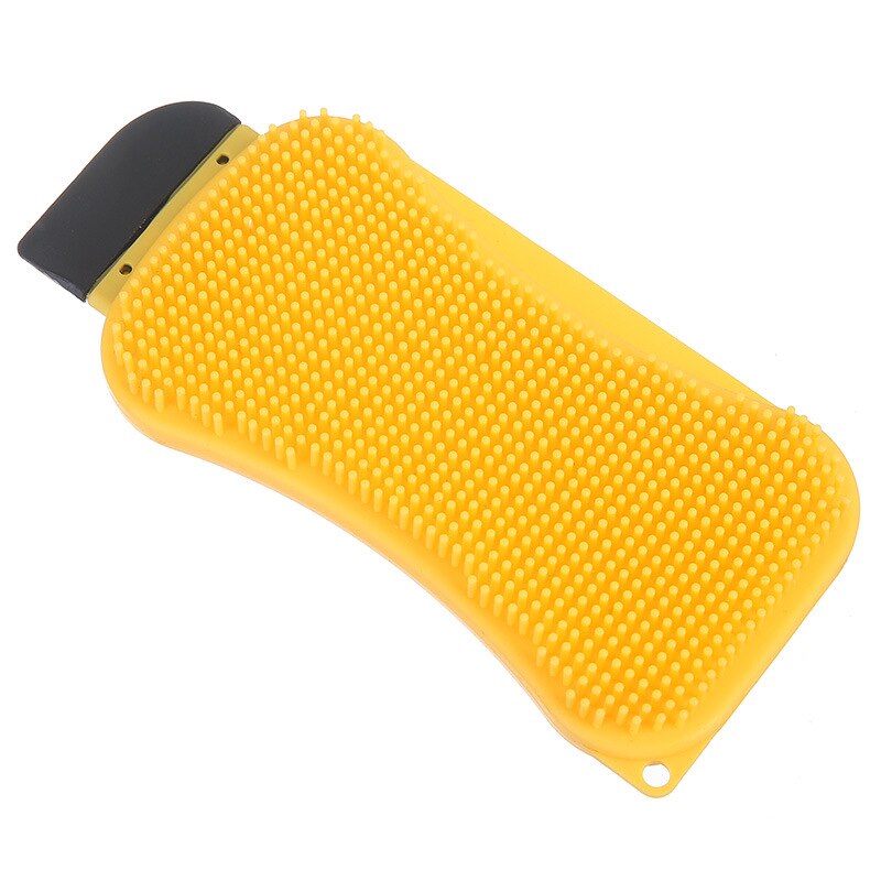 Kjøkkenrengjøringe silikonbørste multifunksjons magisk rengjøringe vaskeverktøy panne oppvaskbolle svampeskrape med såpedispenserr: misligholde tittel