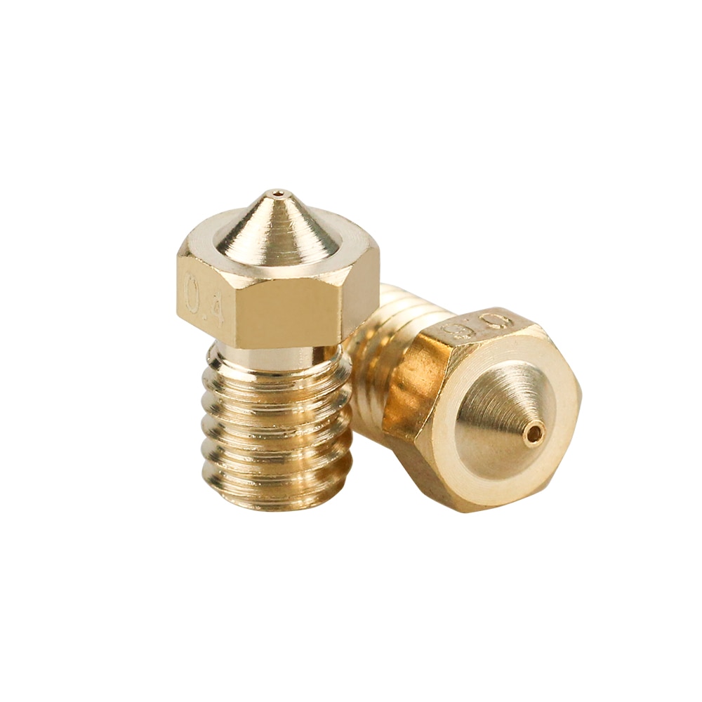 5/10pcs E3D V6 Brass Nozzle 0.2/0.25/0.3/0.4/0.5/0.6/0.8/1.0 For 1.75mm 3mm Filament E3D V6 V5 Copper Nozzle Extruder