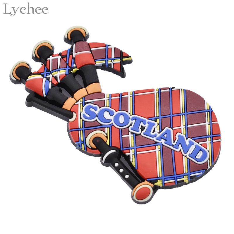 Litchi 1pc ecosse cornemuse touriste réfrigérateur aimant réfrigérateur autocollant décoration pour la maison bricolage