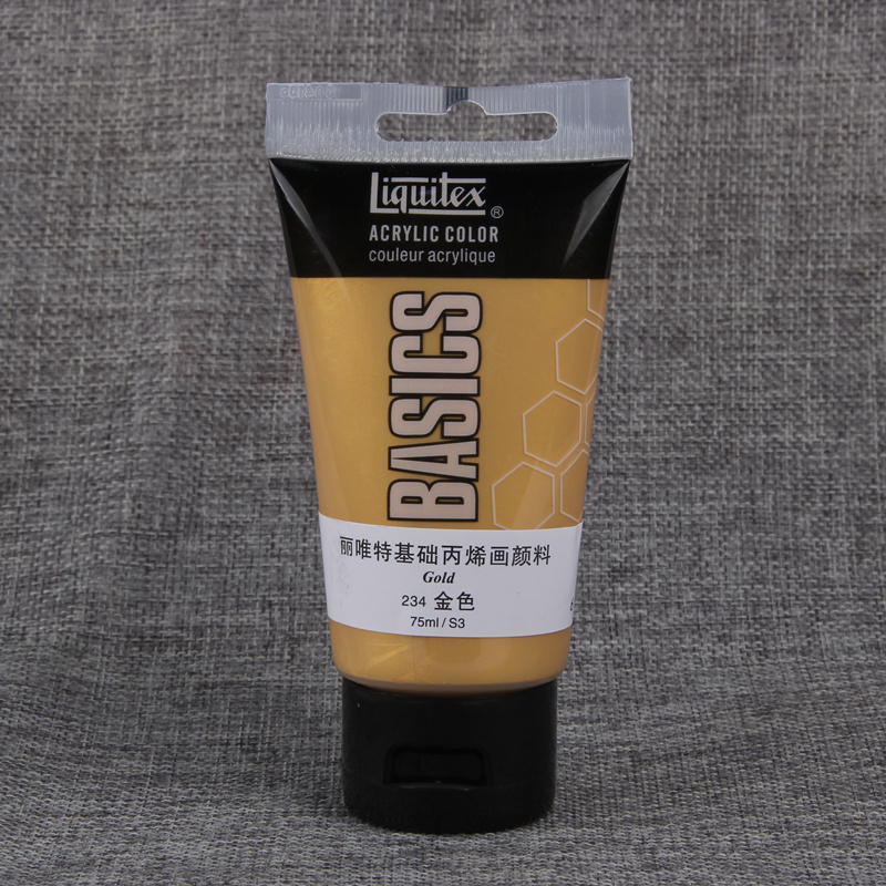 1 tube akrylmaling pigment negle væg maling kunst hånd 75ml 3d effekt maling pigment: Guld
