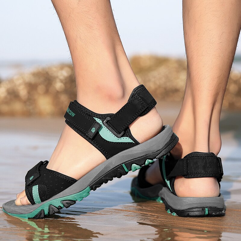 for plastic masculina beach plage hombre homme casual sandal size de 39 comfort piel sandale couro playa men sport roman shoe s
