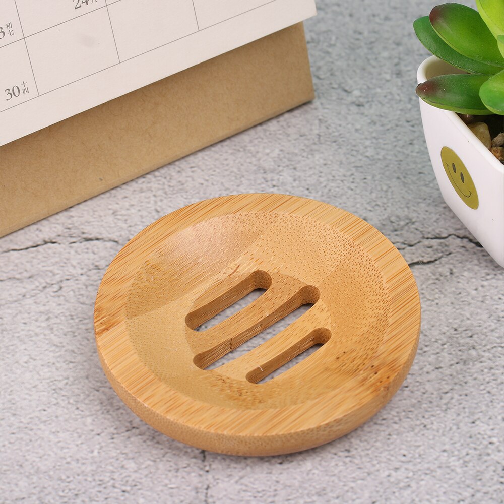 Bath Shower Soap Holder Wooden Soap Tray Drainer Dishes Drain Bamboo Box Sanitary Ware Suite Bathroom Supplies Bathroom Hardware