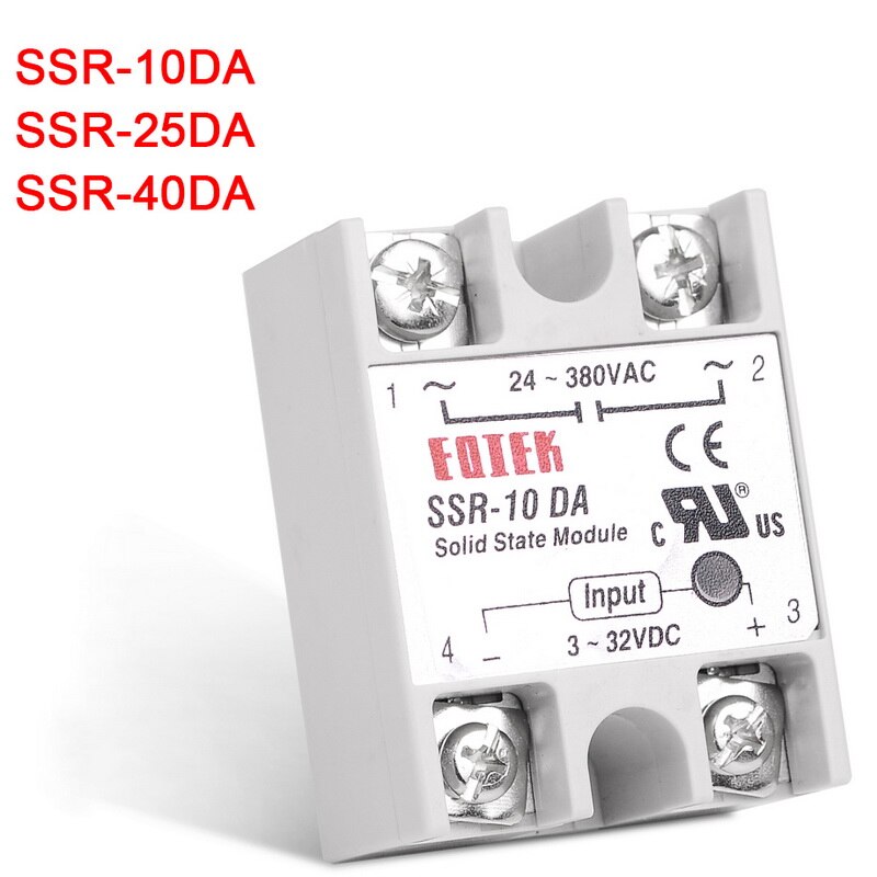 220 V Solid State Relais Ssr-10DA/25DA/40DA Dc Controle Ac Ssr Wit Shell Eenfase solid State Relais