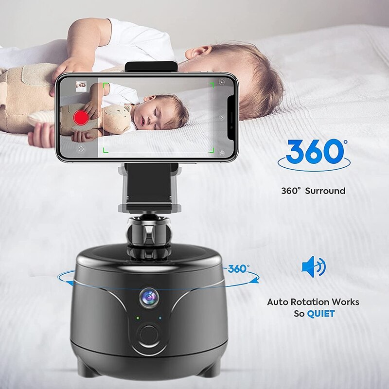 Portable Intelligent Face Object Tracking Phone Holder Rotation Tracking Camera Mount for Vlog Live Video Record