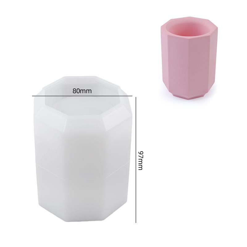 Candle Jar Molds, Silicone Concrete Molds for Candle Holder with Lids, Candle Cup Cement Molds for Candle Making Supplies: Dark Khaki