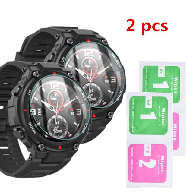 Cristal templado para relojes Huami Amazfit t-rex, Protector de pantalla, accesorios para Xiaomi Amazfit: 2pcs