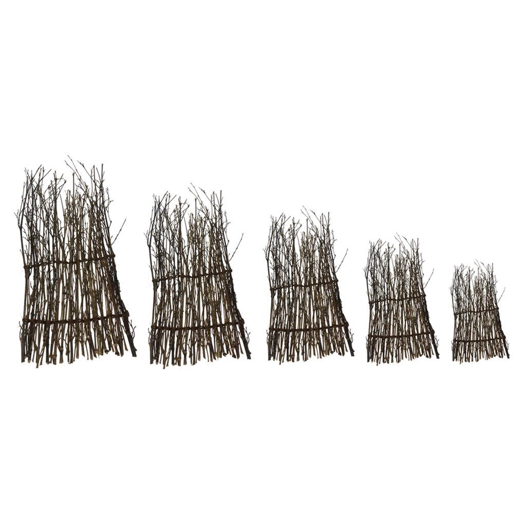 5 tailles jardin diviseur criblage bordure bambou latte saule roseau broussaille clôture rouleau