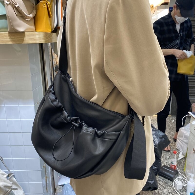 Pu-leren composiettassen voor dames, casual, stevige, grote emmertassen voor dames, eenvoudige vintage koerierstassen