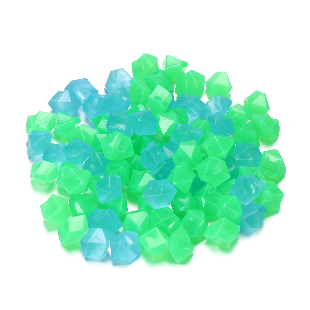 Pierre de résine lumineuse en forme irrégulière 14mm, 300 pièces/paquet, pierres colorées de décoration pour jardin et aquarium: Color  5