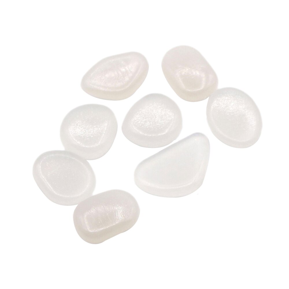 100 sztuk świetlny kostki brukowe kamyki kamienie świecące w ciemności żwir robić akwarium dekoracja obejścia ogrodu (biały)