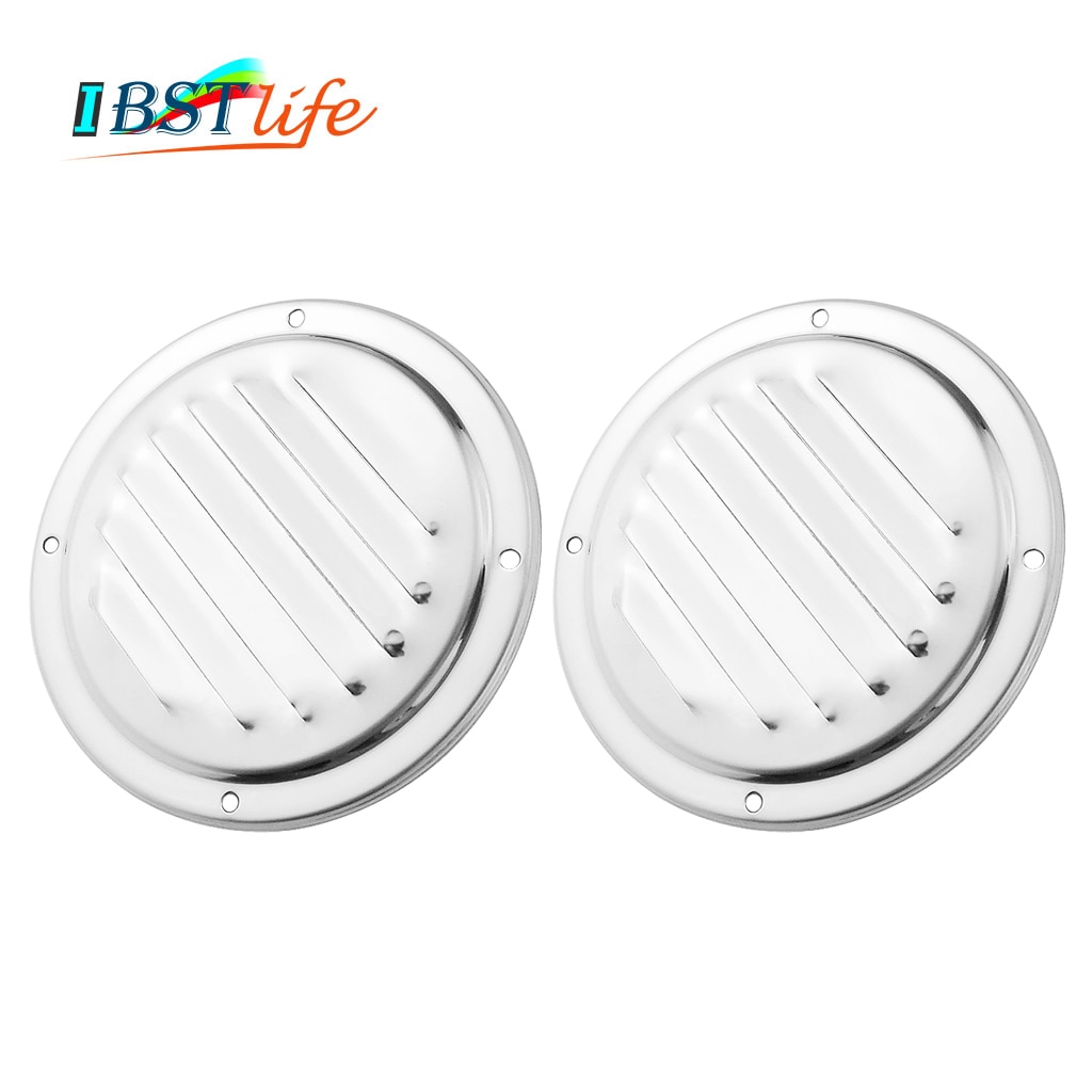 2 Stuks Marine Grade Roestvrij Staal 316 Boot Marine Ronde Air Vent Luifel Vent Grille Ventilatie Louvered Ventilator Grill Cover