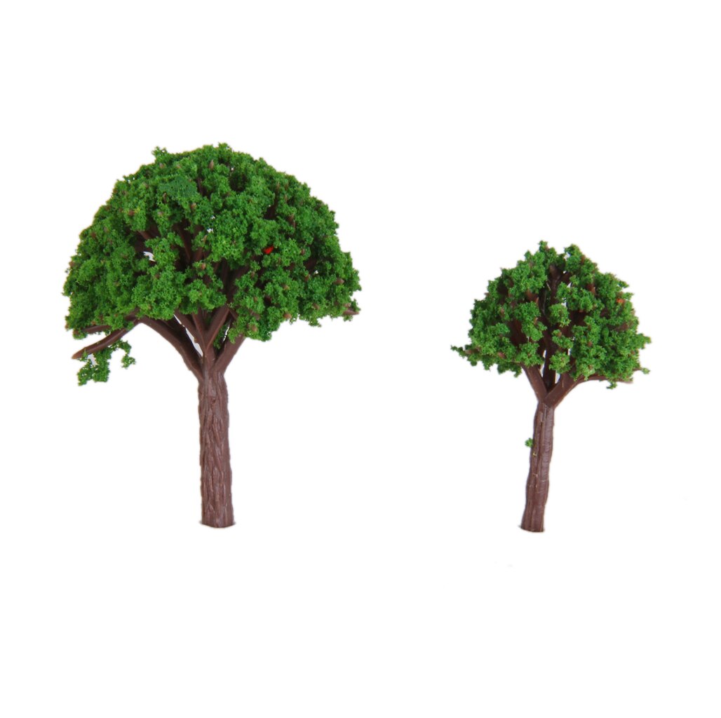 100Pcs Green Trees Model Train Railway Layout Wargame Diorama Landscape Scenery Z Scale 1/500 DIY