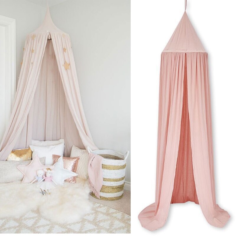 Baby Canopy Mosquito Net Hanging Kids Baby Bedding Dome Bed Cotton Bedcover Baby Bed Curtain Crib Netting Mosquito Net