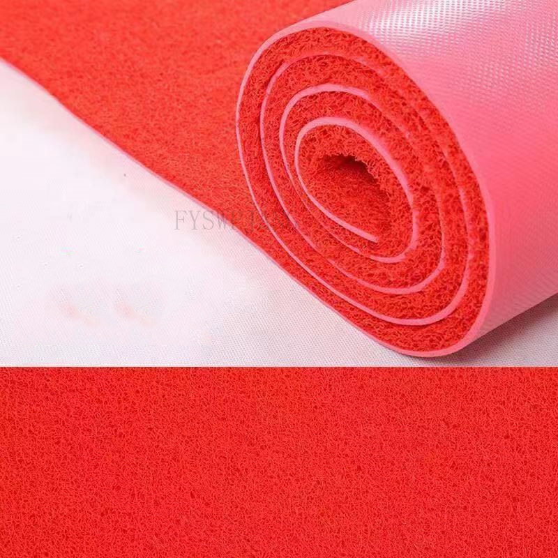 PVC-Drahtring-Antirutschmatte Eingangstür-Bodenmatte wasserdichter rutschfester Gummibodenteppich Außentreppe Gehweg Staubentfernung Bodenmatte: 40x120 cm / Rot