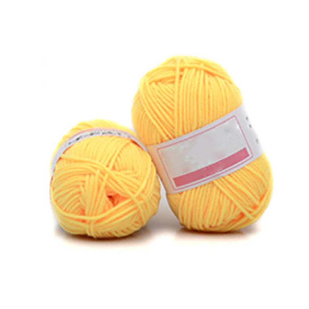 Knitwear Yarn Colorful Hand Knitting Milk Cotton Crochet Knitwear Yarn Wool Yarns Yellow/Light Pink/Orange Pink/Milky White