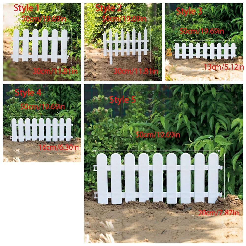 2pcs Garden Greening Plastic Courtyard Fence Universal Practical Garden Fence Durable Guardrail Safe Guard Grill
