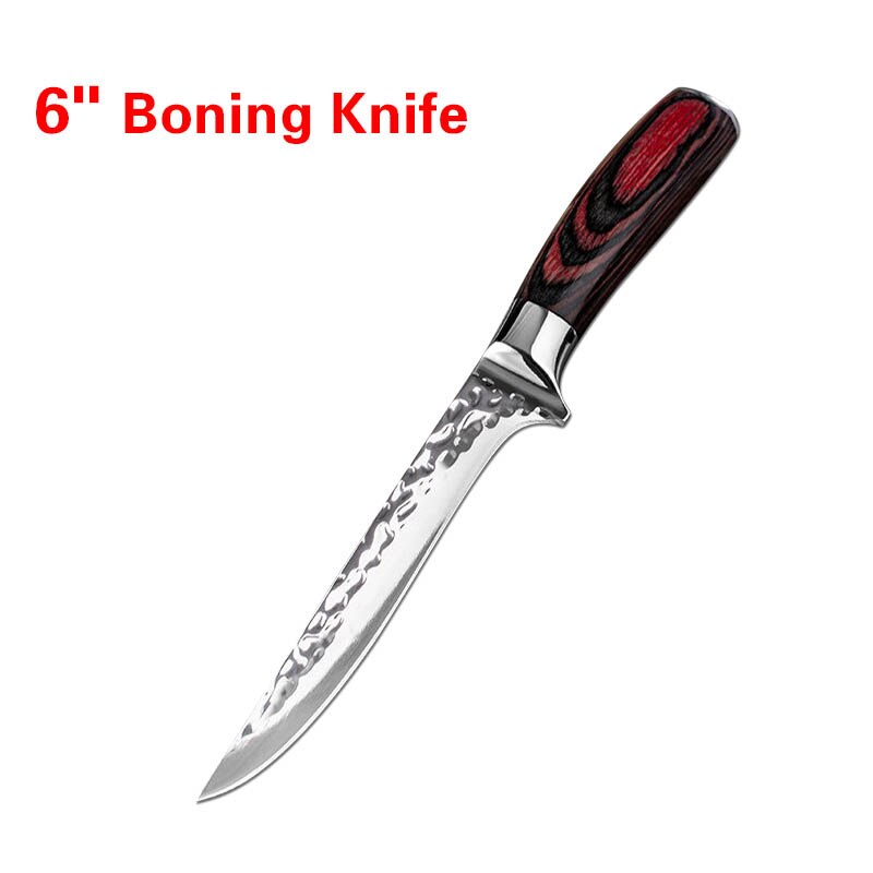 Kitchen Knife Boning Chef Knives Sharp Stainless Steel Japanese 5CR15 High Carbon Cooking Tools Cleaver Knife: Style A