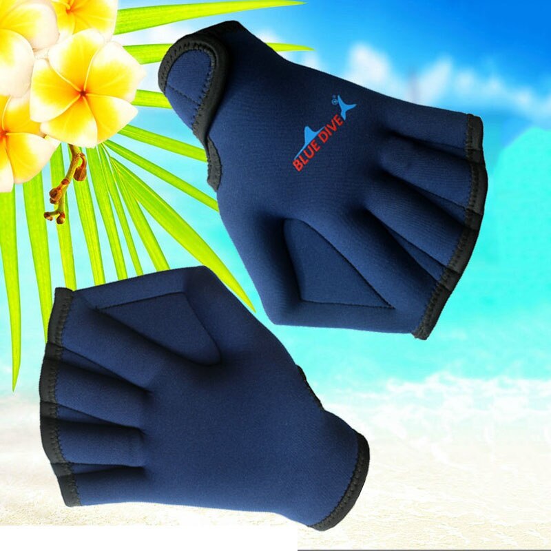 Gants palmés pour natation sphère de 2MM, 1 paire, dispositif sans doigts, outil de natation