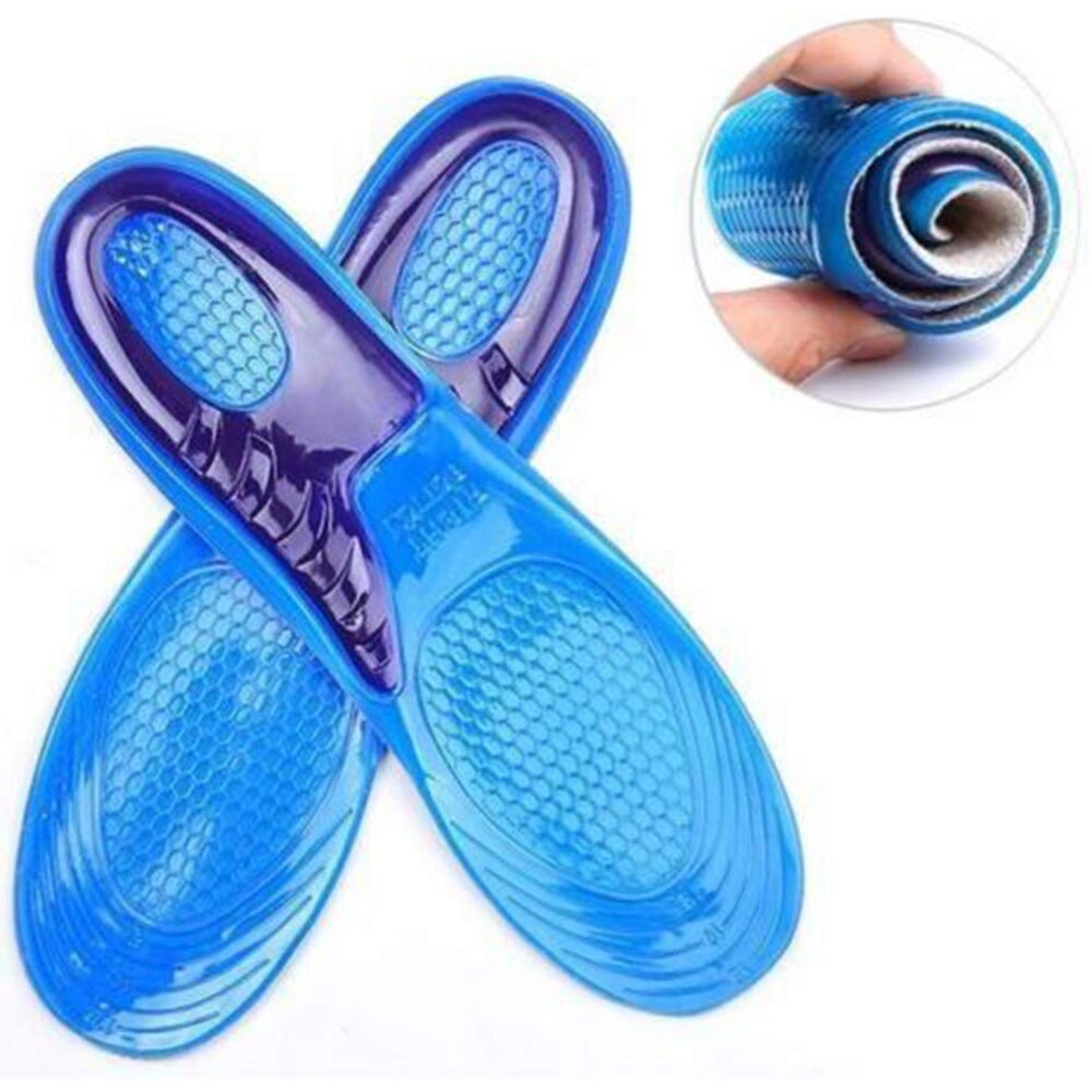 Full Length Orthotics Shoe Inserts Cushion Soles for Heels Arch Support Plantar Fasciitis Massaging Flat Feet: Blue M