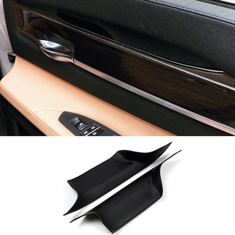 Door Pull Handle Covers Left Rear and Right Rear Door Handle Carrier Trim Cover Kit for BMW 7 Series